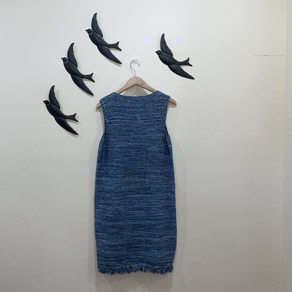 NEW! Anthropologie Holding Horses Knit Tweed Fringe Sweater Dress - S - Picture 4 of 14